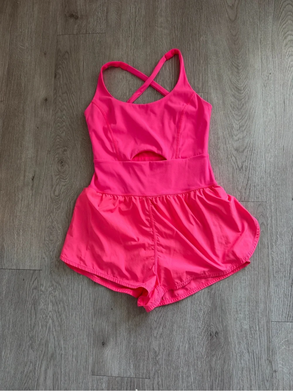 Free People Girls' Neon Pink Crossback Romper